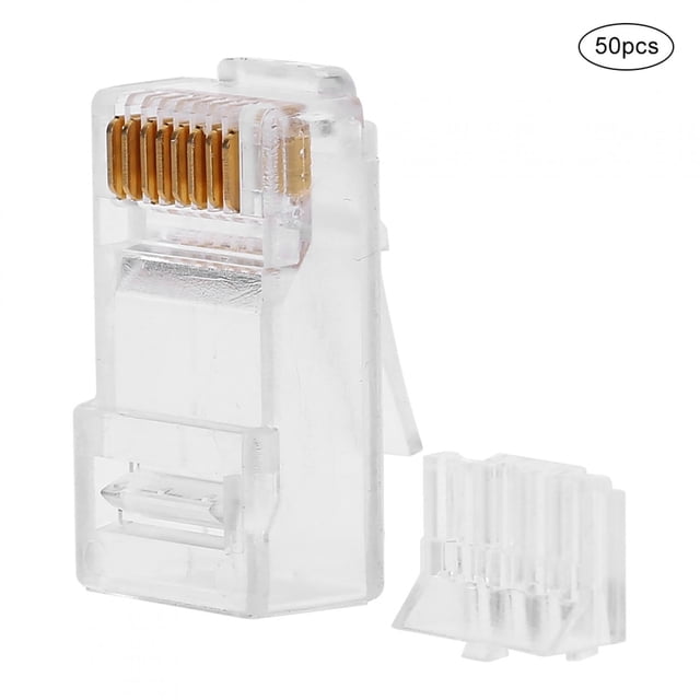 Conector de red sin blindaje, 50 piezas Conector Ethernet RJ45 Conector Ethernet R Conector RC Diseñado para el futuro