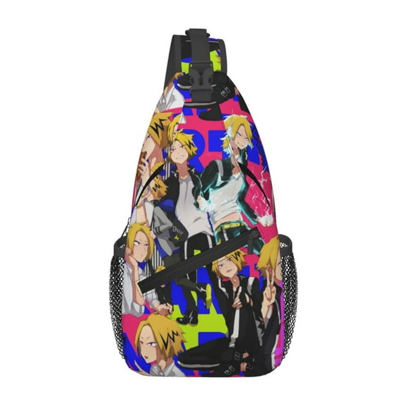 My Hero Academia Denki Kaminari Sling Bag Crossbody Sling Backpack Chest Bag Daypack Purses Shoulder Bag For Women Men Travel Hiking