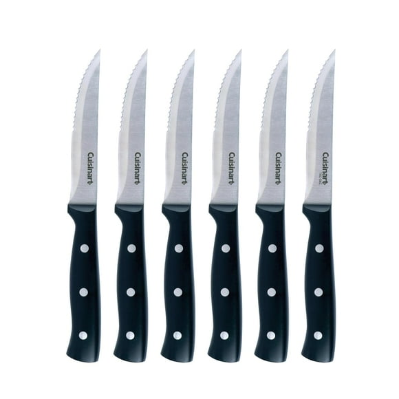 Cuisinart 6-Piece Triple Rivet Steack Knife Set, High Carbon Stainless Steel