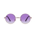 thumbnail image 2 of Round Sunglasses - Small (43mm) Gold Frame / Two-tone Purple Clear Lens, 2 of 6