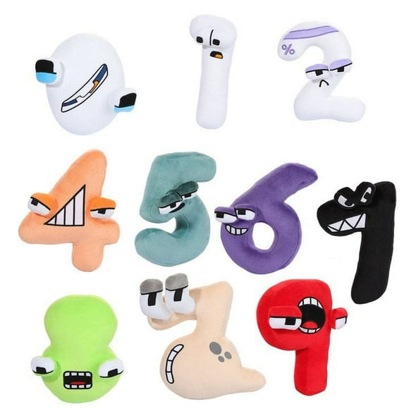 DEBGFS Number Plush Lore Toys,Alphabet Plush Lore Animal Toys Fun Alphabet Stuffed Lore Plush Figure Suitable for Gift Giving Fans,3