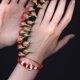 thumbnail image 3 of Jumpingount trenzada Estética retro Brazalete tejido Traje de boda Fiesta Novio Vacaciones Señoras Joyería Rojo Rojo 20Conjunto, 3 of 6