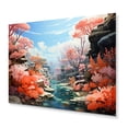 thumbnail image 2 of Designart "Coral Pastoral Coral Colorful wall decor II" Landscapes Metal Wall Decor, 2 of 5