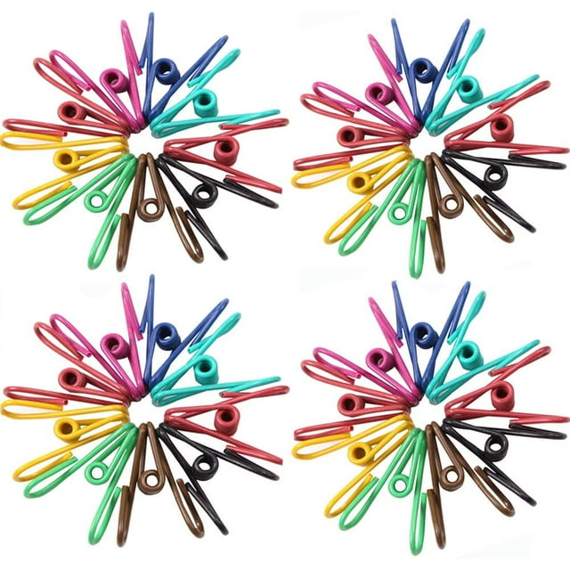 Assorted Chip Bag Clips Utility Pack of 30 - PVC 2" Coated Colorful Sealer for Sealing Food - Paper Holder, Clothesline Clip for Laundry Hanging, Kitchen Bags Hooks, Multipurpose Clothes Pins
