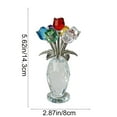 thumbnail image 3 of Valentine Decor Crystal Red Rose Vase Diamond Cut Bedroom Table Centerpiece Romantic Valentine's Day Gifts Home Decor Valentine Flowers, 3 of 6