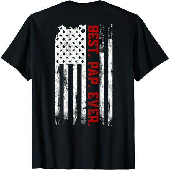 Best Pap Ever American USA flag Father’s Day gift Pap Pap T-Shirt