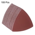 thumbnail image 3 of Uxcell 100 Packs 320 Grits 80mm Aluminum Oxide Triangular Hook & Loop Sandpapers Sanding Pads, 3 of 6
