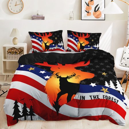 Hosima 3 Piece 3D Digital Printed Duvet Cover Full Size Bedroom Decorative Bedding Set,DEC38-King