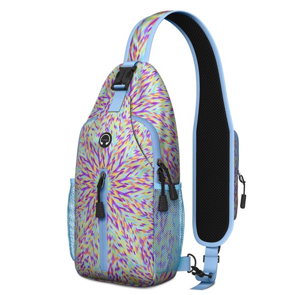 Geometric Mandala Crossbody Bag – Mystic Abstract Ornament – Transparent Minimalist Meditation Print – Water-resistant, Durable, Travel Ready