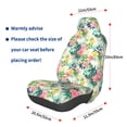 thumbnail image 3 of Honeii Tropical Flowers Print Car Seat Cover,Car Interior Covers,Universal Fit Seat Protector, Compatible with Most Cars, SUVs, Trucks, and Vans, 3 of 5