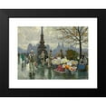 thumbnail image 2 of Paul Fischer 24x19 Black Modern Framed Museum Art Print Titled - Flowersellers at Dr. Louises Bro (Queen Louise's Bridge) in Copenhagen, 2 of 5