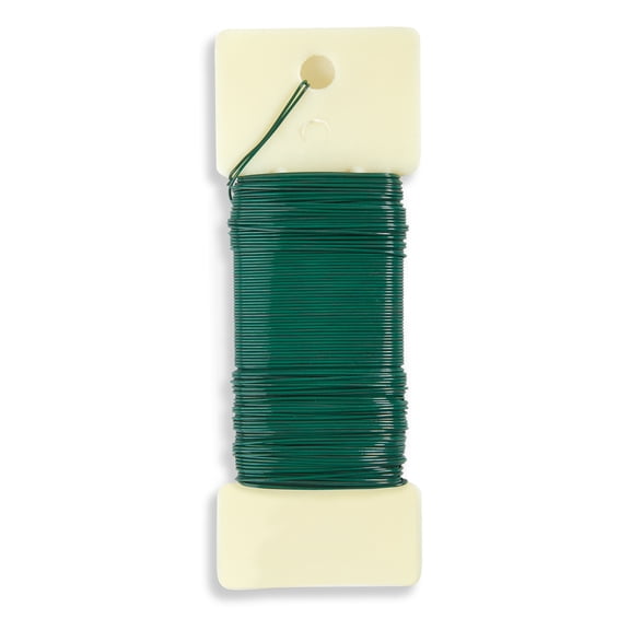 FloraCraft 20 Gauge Floral Wire 0.25lb Paddle-Green