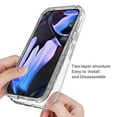 thumbnail image 3 of for Google Pixel 9a Case, Cover for Galaxy S25, Hybrid 2 in 1 Slim Fit Shockproof Heavy Duty Protection Shock Resistant Sturdy Crystal Clear [Not Yellow] Case, Non Front Cover, Black, 3 of 6
