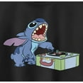 thumbnail image 2 of Junior's Lilo & Stitch Record Scratch Racerback Tank Top Black Small, 2 of 5