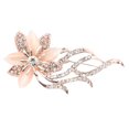 thumbnail image 4 of Broche elegante con forma de flor de aleación y diamantes de imitación para mujer, accesorio de joyería para decoración de ropa, 4 of 14