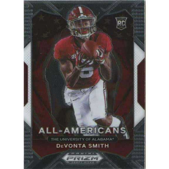 NFL 2021 Panini Prizm Draft Picks All-Americans DeVonta Smith Trading Card #186 (Rookie)