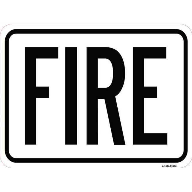 SignMission A-1824-23966 18 x 24 in. Aluminum Sign - Fire