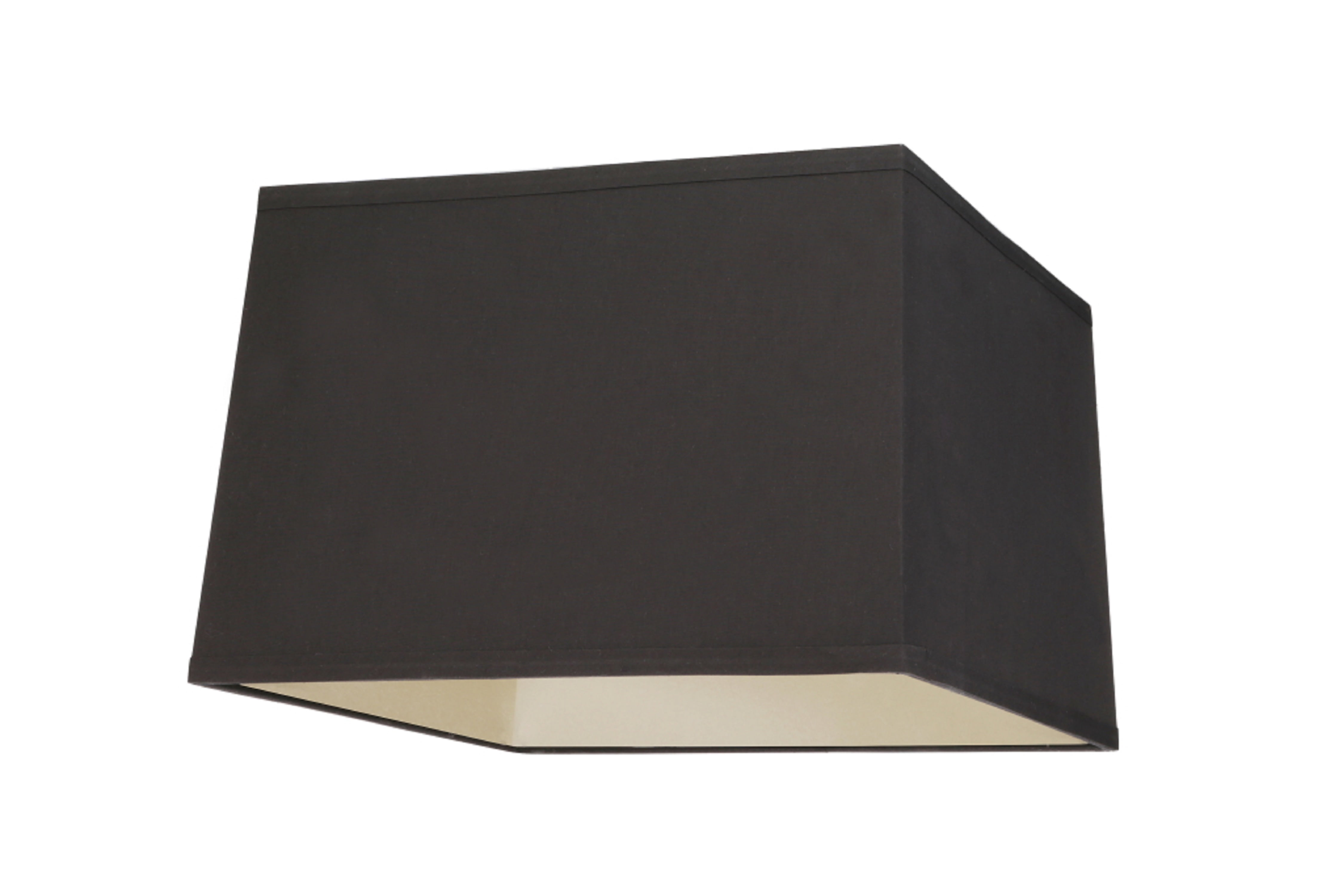 Aspen Creative 36101 Transitional Square Hardback Shaped Spider Construction Lamp Shade in Black, 14" + 14" wide (13" + 13") x (14" + 14") x 9 1/2"