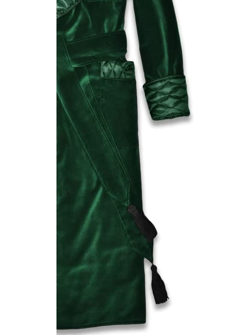 Men's Long Smoking Jacket Green Velvet Robe Quilted Robe Dressing  Gown&nbsp; - Walmart.com