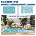 thumbnail image 4 of GARVEE Outdoor Rug 8'x10' Waterproof Patio Rug Reversible Indoor Outdoor Rug Plastic Straw Large Outdoor Rug for RV Camping Deck Balcony,Picnic,Blue, 4 of 8