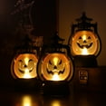 thumbnail image 1 of Pumpkin Lamp Retro Portable Lantern Horror Props Atmosphere Decoration Scene Layout LED Candlelight Halloween Glowing Decoration Holiday Gift, 1 of 6