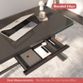 thumbnail image 4 of Urban Deco Electric Height Adjustable Standing Desk, Sit Stand Desk with Drawer Charging USB A and C Ports, 45.2 x 23.6 Inches Home Office Computer Workstation with Storage (Black Glass Top), 4 of 7