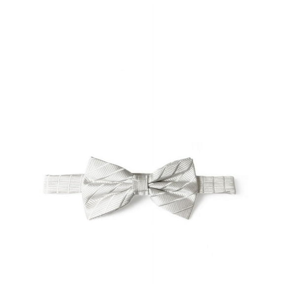 Solid White Silk Bow Tie