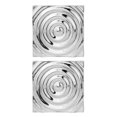 thumbnail image 2 of Modern Day Accents 3582 Onda Large Rippled Tile, Rain, Water, Wall Art, Aluminum, Silver, Sculpture, Bedroom, Living Room, Office, Home, Accents, Décor, 19.5" x 1.5" x 1, 2 of 2