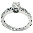 thumbnail image 2 of Pompeii 1 1/4ct Pave Halo Round Diamond Ring 14K White Gold (G,I1), 2 of 3