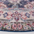 thumbnail image 4 of SAFAVIEH Tucson Paisley Traditional Machine Washable Area Rug, 6' x 6' Round, Navy/Beige, 4 of 9