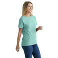 thumbnail image 2 of Hanes Essentials Women's Cotton Round Neck T-Shirt Clean Mint 2XL, 2 of 5
