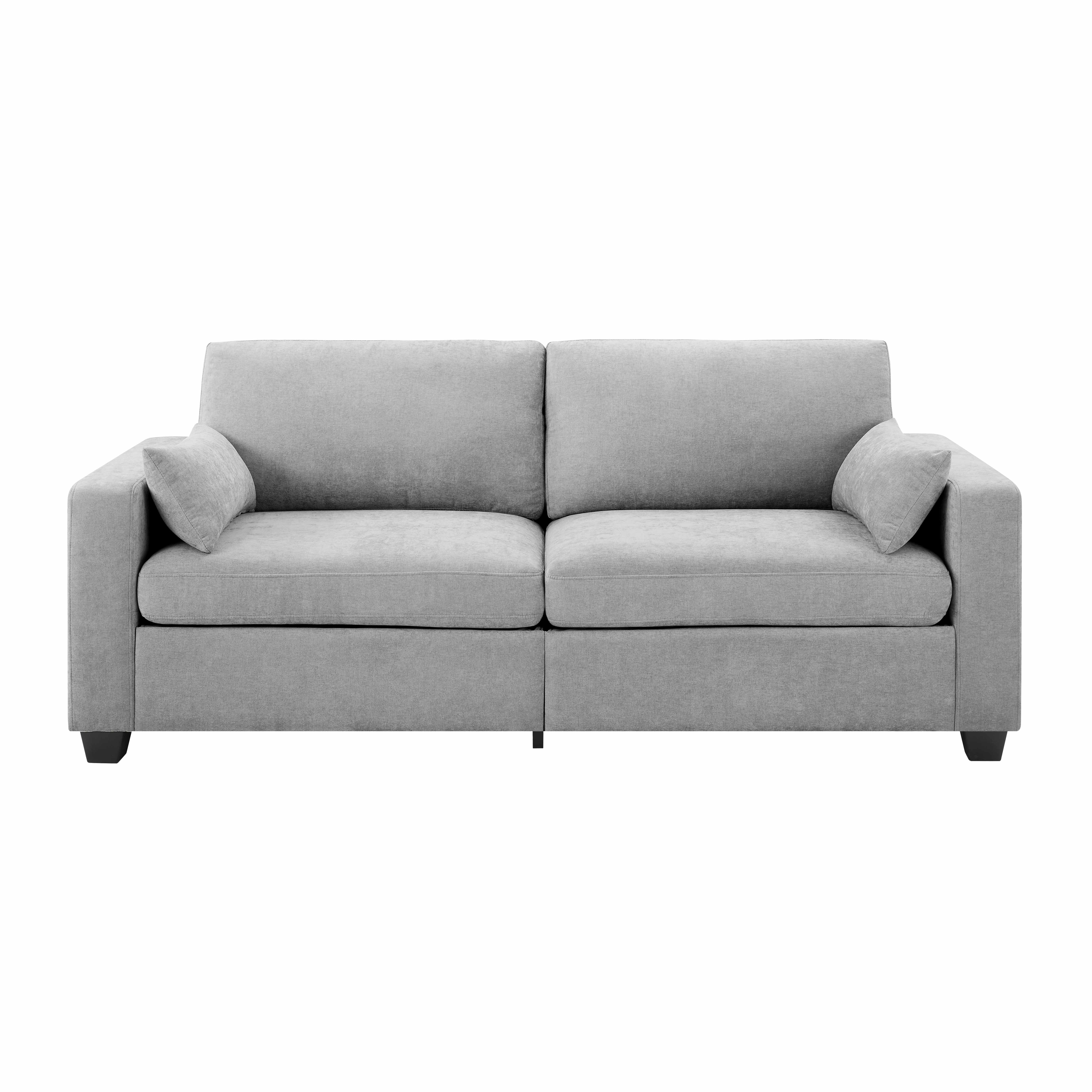 Lunale 79" Loveseat Sofa, Modern Chenille Cloud Couch for Living Room, Apartment, Light Gray