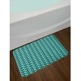 thumbnail image 2 of Abstract Bath Mat, Scales Pattern with Curvy Half Circles Citrus Fruit Tropical Lemon Art, Non-Slip Plush Mat Bathroom Kitchen Laundry Room Decor, 29.5 X 17.5 Inches, Sea Green Teal White, Ambesonne, 2 of 2