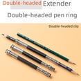 thumbnail image 3 of Extensor de lápiz de metal, soporte para bolígrafo de acero inoxidable, doble extensor de lápiz, estuche para lápices, fácil de usar, 3 of 4