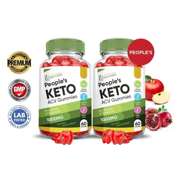 (2 Pack) Peoples Keto ACV Gummies 1000MG Dietary Supplement 120 Gummys