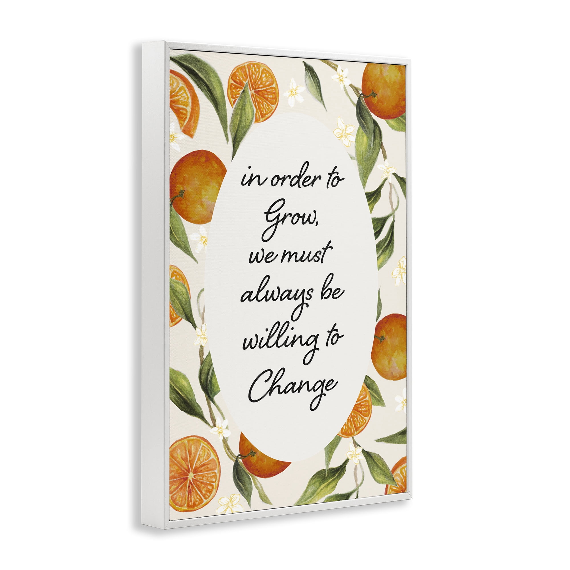 Stupell Industries Willing To Change Quote White Framed Giclee Art, design by Janice Gaynor
