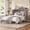 Gray, variant on Queen Murphy Bed Cabinet, Space-Saving Wall Bed with Wooden Doors and Faux Drawers, Foldable Hidden Bed with Storage Shelf for Guest Room Apartment Office, White