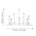 thumbnail image 3 of CIMAXIC Clear Display Rack for Storage Acrylic Transparent Sturdy and Safe for Longlasting Use 8step,8.39"X5.51"X5.08", 3 of 4