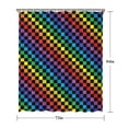 thumbnail image 5 of Colorful Rainbow Checkered Pattern Shower Curtain 72"x84" ,Bathroom Decorative Shower Curtains Set with 12 Hooks,Modern Waterproof Washable Shower Curtain, 5 of 6