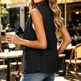 thumbnail image 5 of jobturf Vest Tops for Women Business Dressy Casual Sleeveless Blazer One Button Lapel Jacket Open Front Waistcoat with Pockets S-3XL, 5 of 8