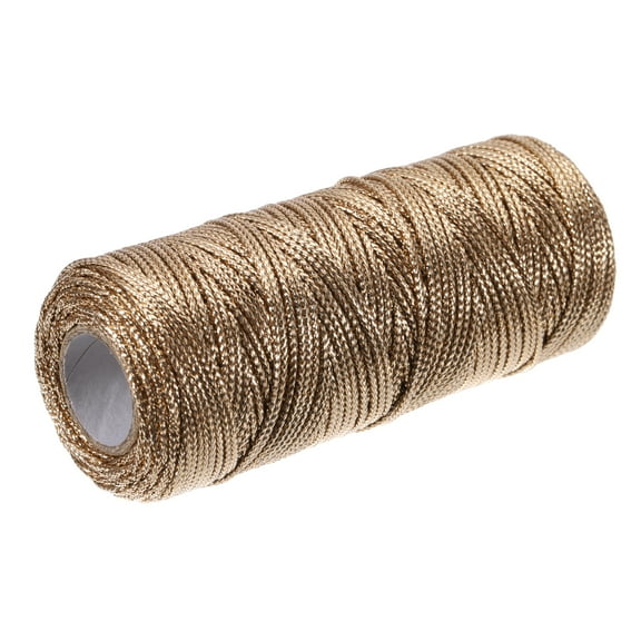 Uxcell Cotton Rope Twisted Braided Rope Cord, Rose Gold 100m/109 Yard 1.5mm Dia for Wall Hanging, Plant Hanger