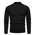 thumbnail image 2 of FRSASU Mens Turtleneck Long Sleeve Shirts thermal Mock Neck Pullover Sweater Tops Fitted Lightweight Undershirt Black, 2 of 6