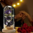 thumbnail image 5 of Laklulu Un regalo navideño para familiares y amigos femeninos: girasol artificial con cúpula de cristal y tira de LED, 5 of 5