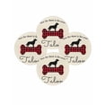 thumbnail image 7 of 15 Inch Round Placemats Set of 4, Black Red Buffalo Plaid Non Slip Heat Insulation PP Table Mats, Bones Cute Dogs Pets Washable Place Mats for Kitchen Dining Party Table Decor, 7 of 7