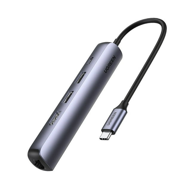 Hub USB-C Ugreen 10919 5-en-1 Adaptador HDMI+RJ45+2 USB+USB Tipo C