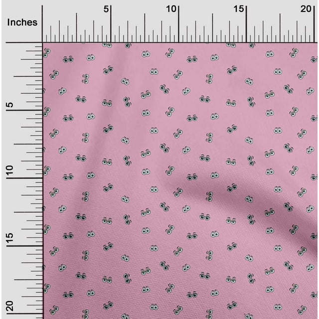 oneOone Tissu Polyester Lycra Yeux Visage Décor Tissu Imprimé 56 Pouces de Large