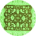 thumbnail image 1 of Ahgly Company Indoor Round Oriental Green Traditional Area Rugs, 8' Round, 1 of 4