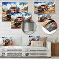 thumbnail image 4 of Designart "Desert Dump Tractor II" Truck Metal Wall Art Prints, 4 of 5