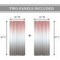 thumbnail image 4 of Ombre Blush Pink and Gray Curtains Rod Pocket 42W x 63L Inch Gradient Peach Pale Color for Women Baby Teen Girls Bedroom Decor Art Printed Living Room Window Drapes Treatment Fabric 2 Panels, 4 of 5
