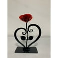 thumbnail image 3 of Cadeau rose en Métal Rouge en Fer Forgé à la Main avec Cœur - Support en Forme, 3 of 4